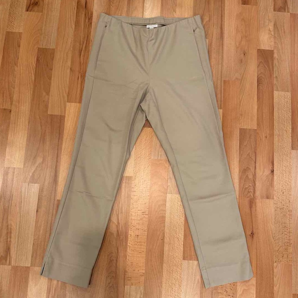 J. Jill Tan/Sand/Taupe Essential Cotton-Stretch Pants
